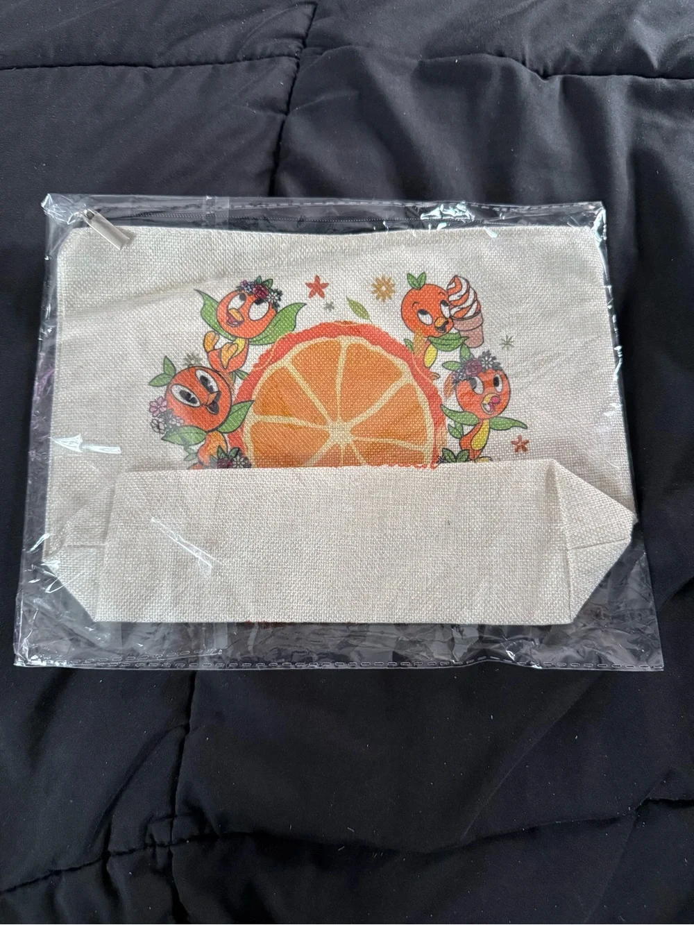 Orange Bird Makeup Bag